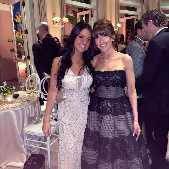 Anna C. Beige Embellished Beaded, Low Back Maxi Evening Dress, Gown, Worn once - Picture 11 of 11